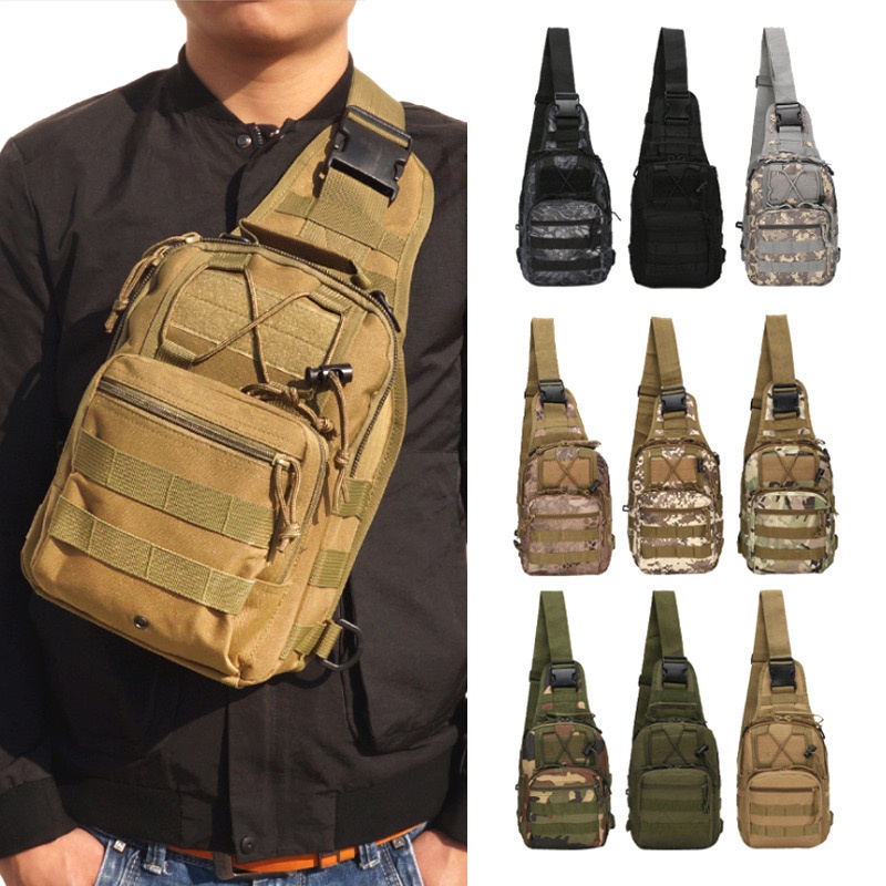 ONLYONE12 Tas Selempang Pria Army Import / Tas Selempang Import / Tas Pria Selempang Dada / Waist Bag Pria / Backpack Tali Satu / Tas Tactical Army / Tas Pria Muat Banyak Barang