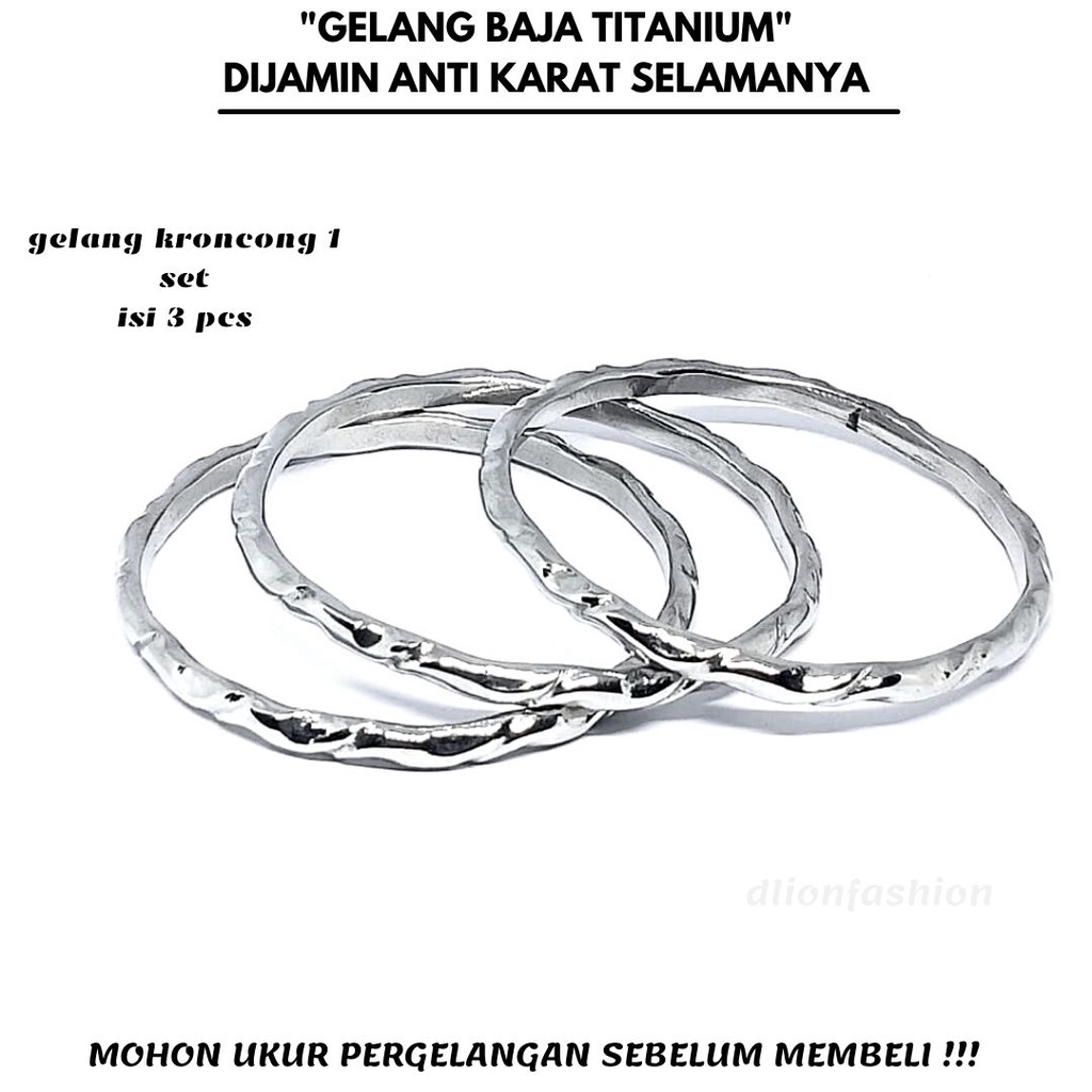 GELANG KERONCONG BAJA PUTIH,GELANG KERONCONG WANITA,GELANG KRONCONG ANAK,BAHAN BESI PUTIH DIJAMIN ANTI KARAT TERSEDIA 3 UKURAN