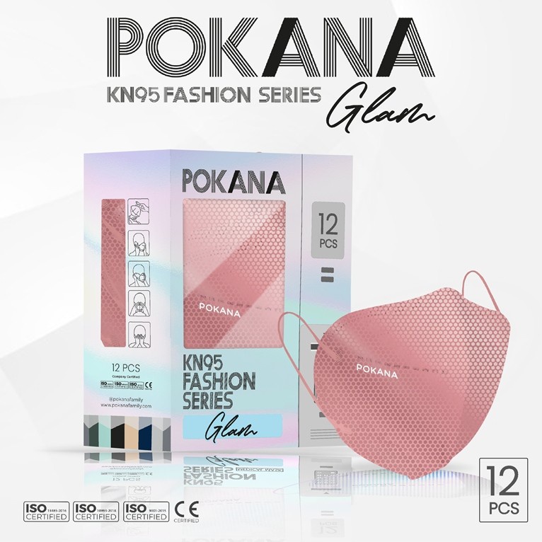 Pokana KN95 6ply Fashion Series earloop surgical face mask