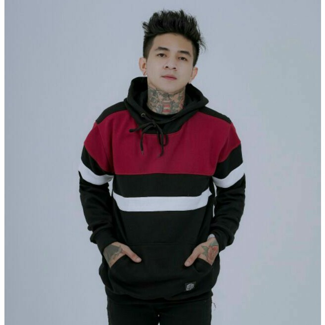 Sweater Hoodie Salviohexia Maroon Putih Sweater Pria Salvio Hexia