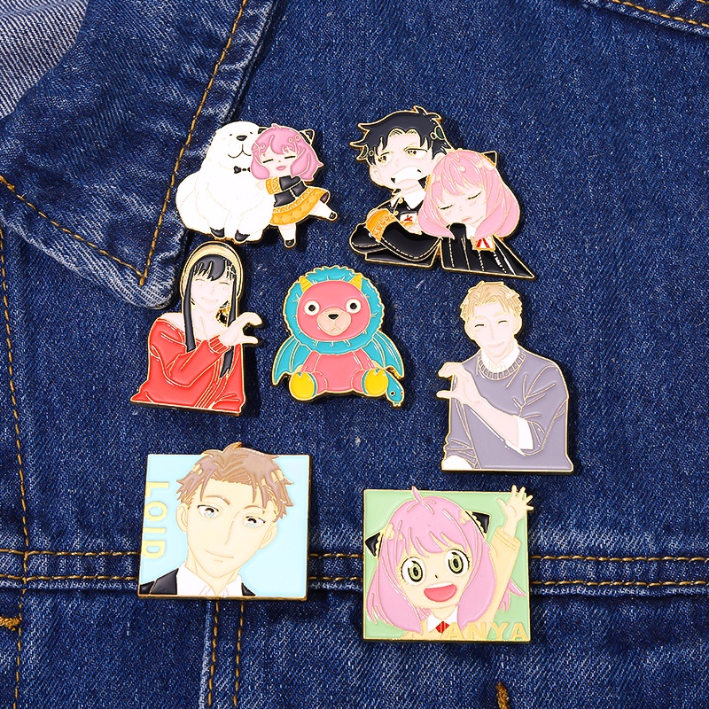 Bros Pin Enamel Desain Kartun Anime Loid Anya Yor Bahan Metal Untuk Hadiah Teman