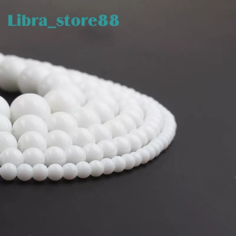 Bahan Gelang Manik Batu Alam White Jade