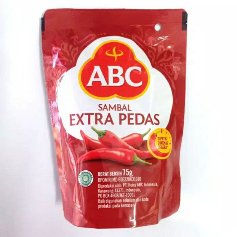 Jual ABC Sambal Extra Pedas / Sambal Bawang Kemasan Pouch Mini 75 Gr