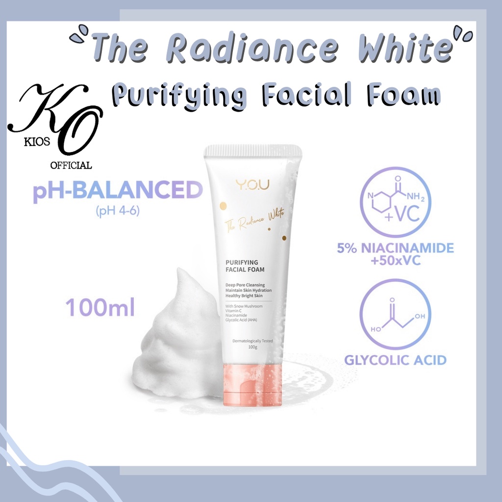 Kosmetik You The Radiance White Purifying Facial Foam / Pembersih Wajah 100ml