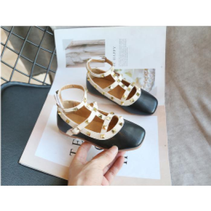 SEPATU FLAT ANAK PEREMPUAN IMPORT VALENTINO BLACK HITAM