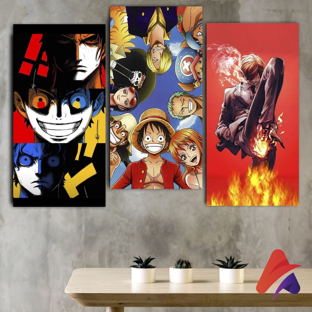 APOLITO ( 15X30 CM) HIASAN DINDING ANIME ONE PIECE LUFFY WALL DECOR HIASAN PAJANGAN POSTER KAYU ANIME ONE PIECE LUFFY