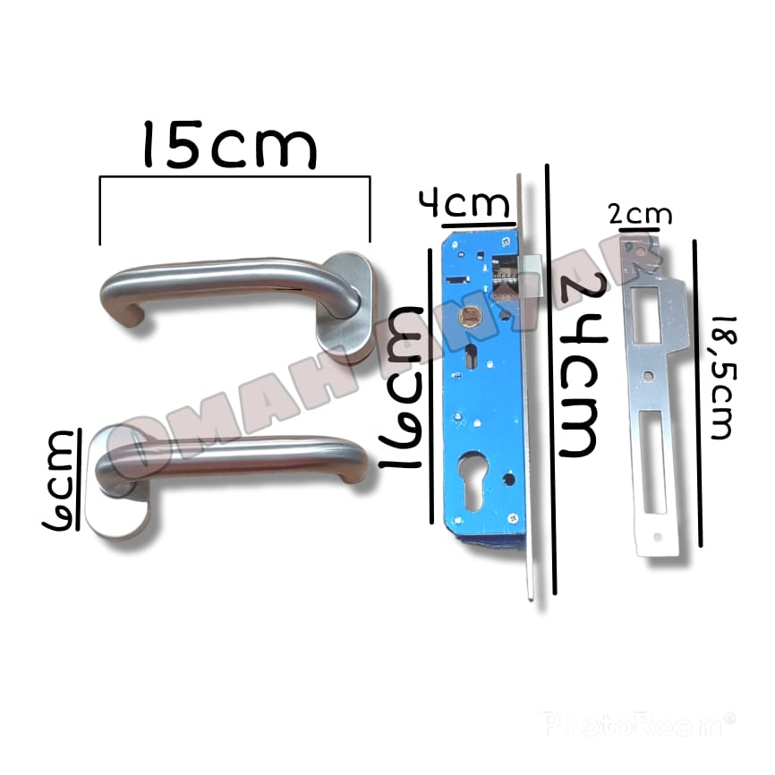 Handle Pintu C Oval Merk Oryza Door Lock