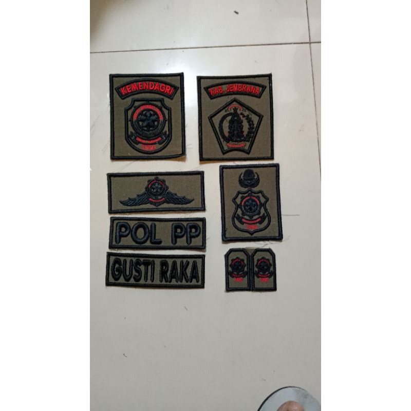 atribut bordir timbul polpp terbaru