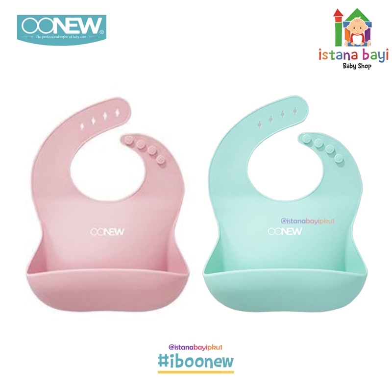 Oonew Silicone Baby Bib - Slaber Bayi/Celemek bayi anti air