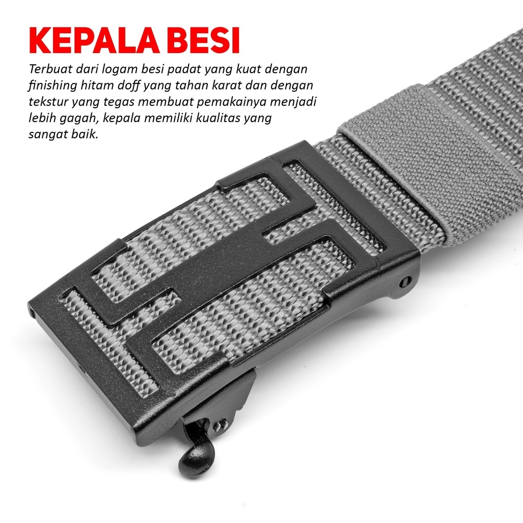 IKAT PINGGANG PRIA TALI SABUK NYLON KANVAS GESPER PRIA TACTICAL NYLON SIMPLE - MC-NW-2-Z