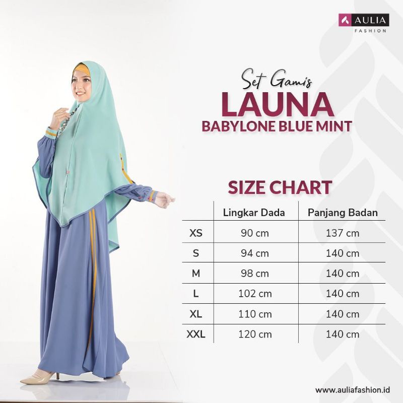 Set GAMIS LAUNA BABYLONE Blue Mint by AULIA fashion