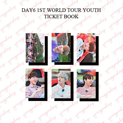 [READY / SET] DAY6 YOUTH TICKET BOOK CONCERT DAYG PHOTOCARD FAN MADE UNOFFICIAL YANGPASHOP YOUNGK SU
