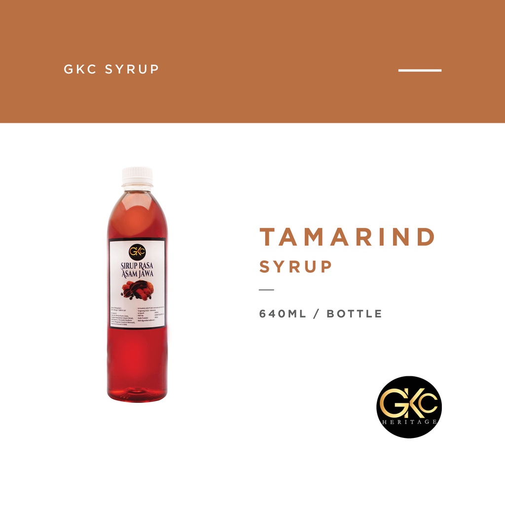 GKC Heritage Sirup Cair Konsentrat Minuman Asam Jawa - HALAL - 640 mL - Tamarind Syrup