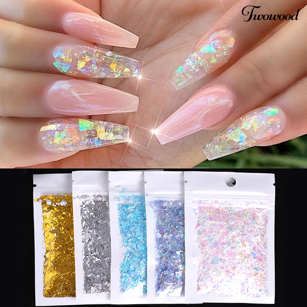 Kertas Payet Glitter Bentuk Irregular Untuk Dekorasi Nail Art