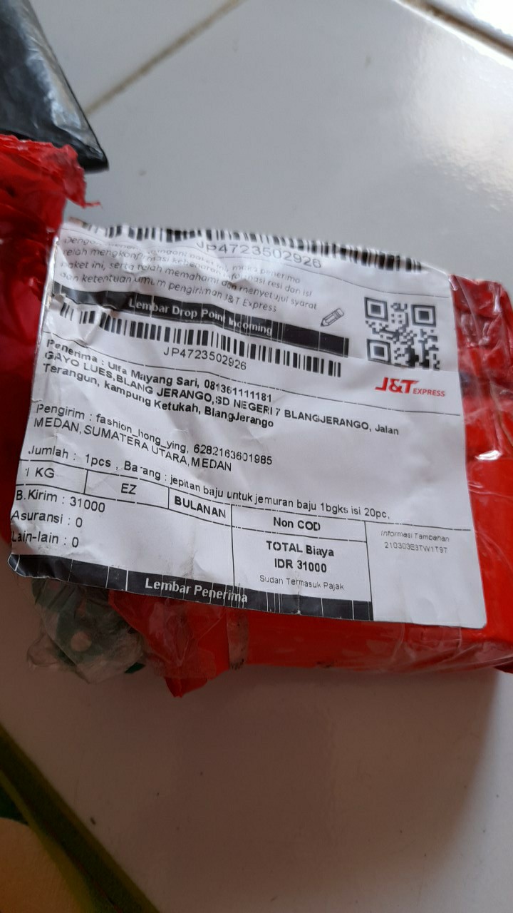 Jepitan Baju Untuk Jemuran Baju 1bgks Isi 20pc