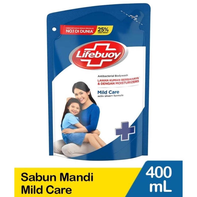 Lifebuoy sabun mandi cair antiseptic mild care 400ml