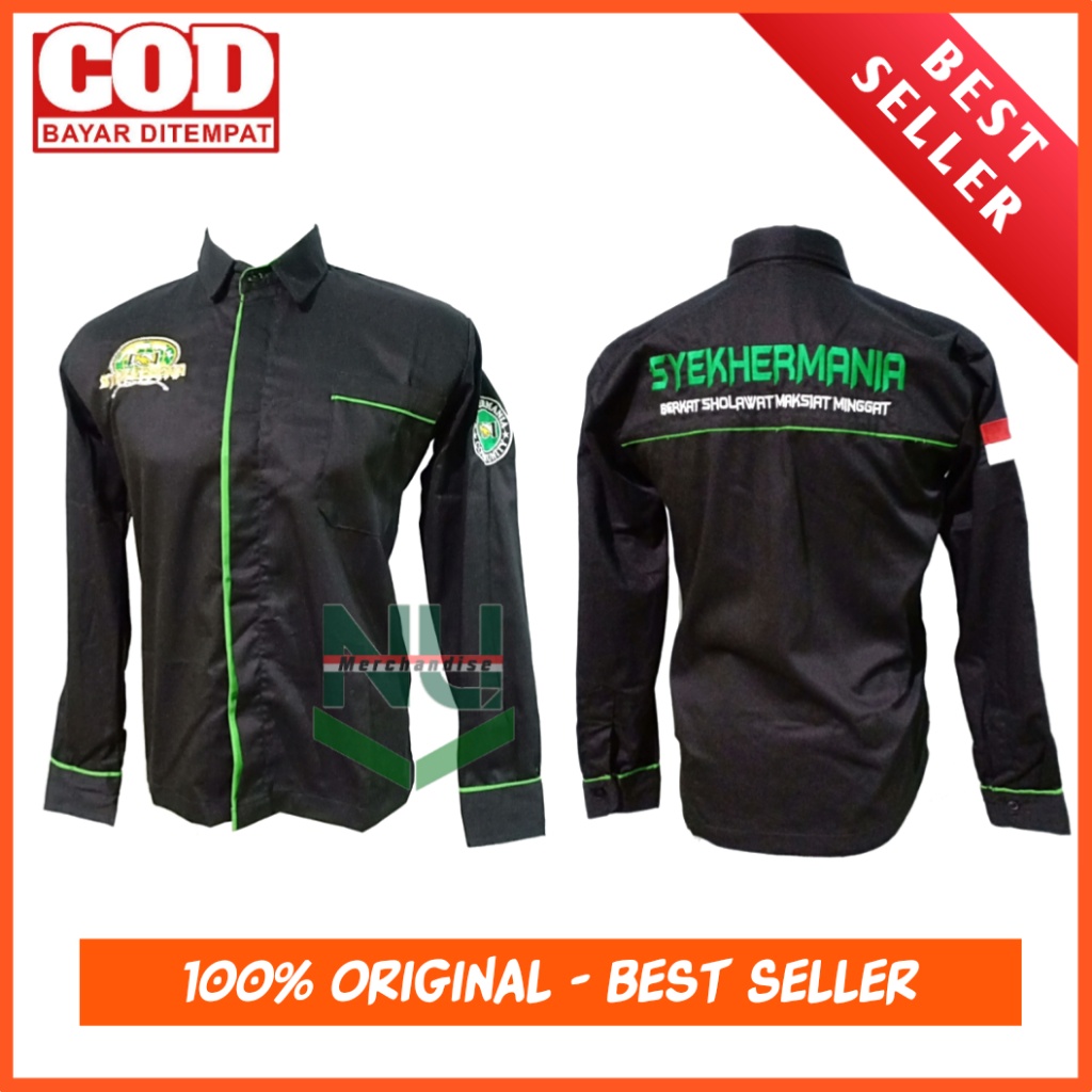 KEMEJA HEM SYEKHERMANIA / KEMEJA SYEKHER PANJANG KEREN