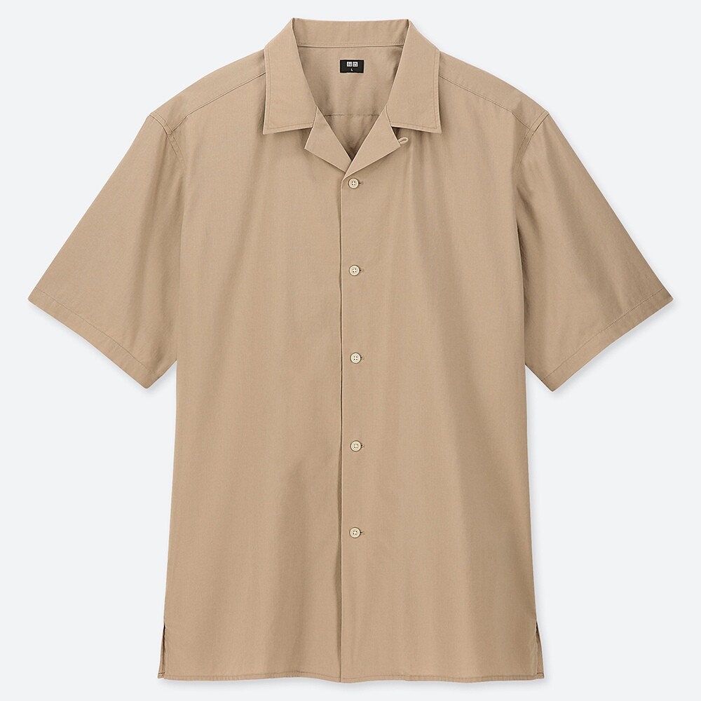 Jual Uniqlo Open Collar Short Sleeve Shirt Shopee Indonesia