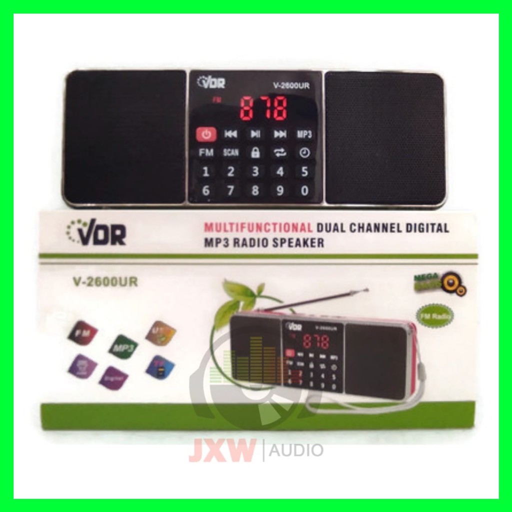 SPEAKER RADIO MP3 PLAYER USB MMC VDR V-2600 / MP3 RADIO SPEAKER VDR V 2600 / V2600