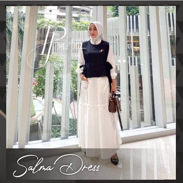 BAJU GAMIS SALMA DRESS POLOS BY PIPIK JULIANA p.j_clothing_