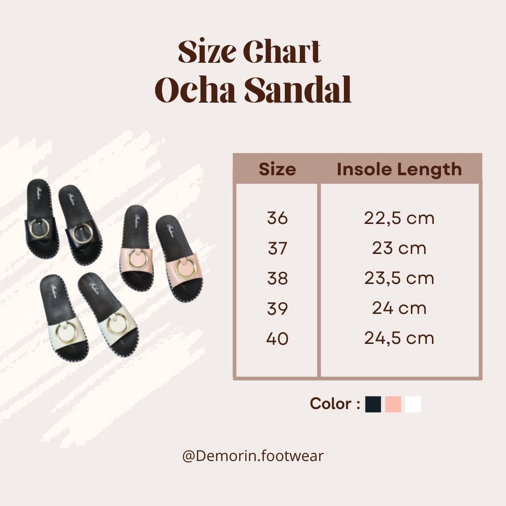 Ocha Sandal Wanita Slip On Teplek - Demorin