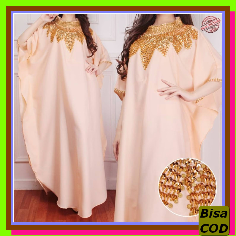 Kaftan Felisia Kaftan Model Kekinian Kaftan Model Terbaru Dress M NA202 Baju Pesta Big Size Kaftan