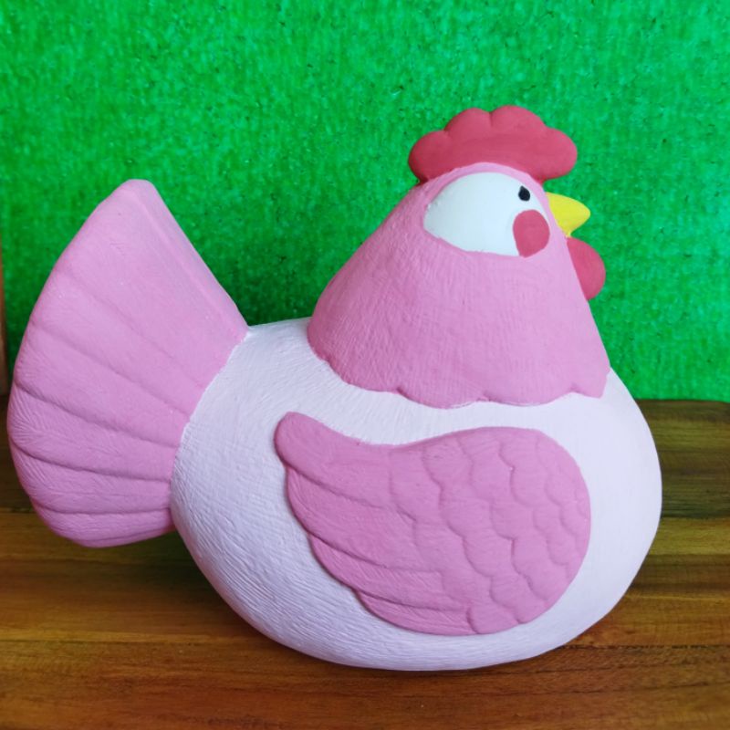 Celengan Karakter Anak Ayam Merah Pink premium – Bisa untuk Souvenir & Hadiah Spesial celengan anak/