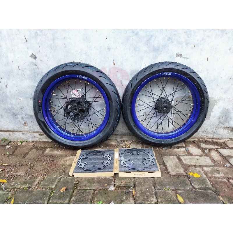 Paket Ban Supermoto WR WR155 Expedition 350-300 Pirelli Diablo Rosso