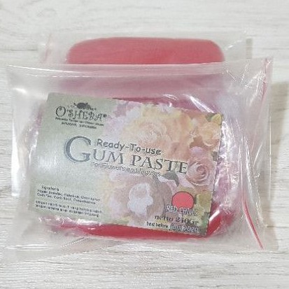 

[osheba] gumpaste bahan siap pakai 240gr warna merah cabe / red chilli