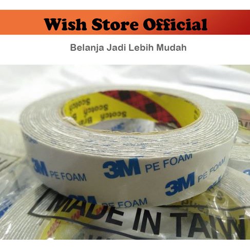 

Double Tape Isolasi Bolak Balik 3M Putih Taiwan