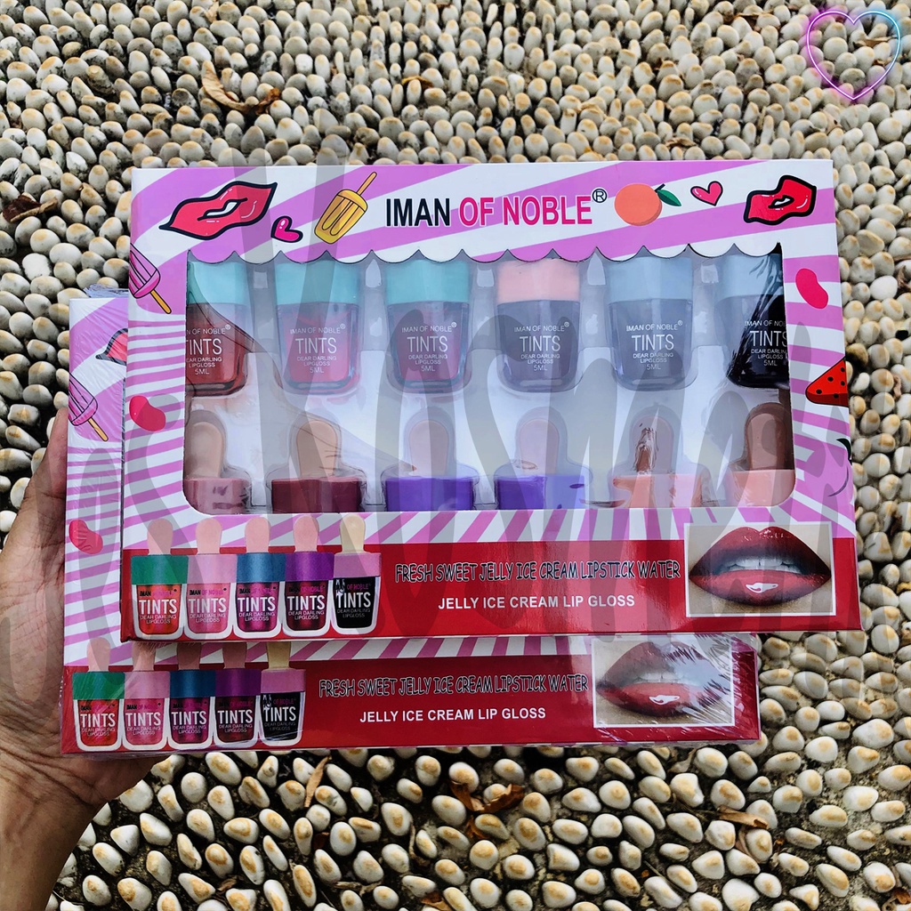 Iman Of Noble Lip Tint Fresh Sweet Jelly Ice Cream / Lusinan / Grosir Kosmetik