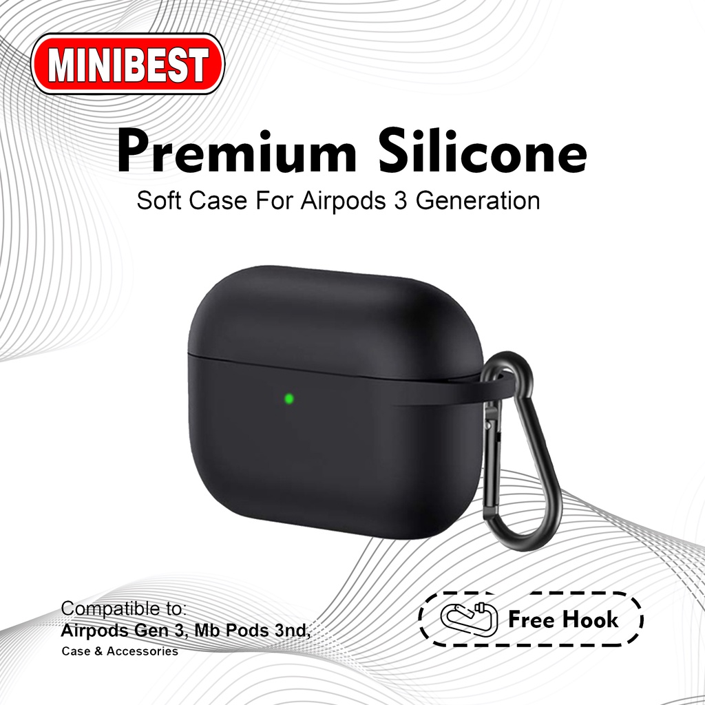 MINIBEST Case / Casing MB_Pods 3rd Generation (Premium Silicone Softcase + Free Hook) by minibest Indonesia