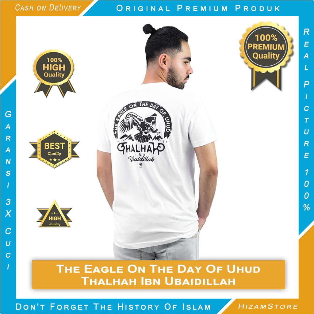 ORIGINAL PRODUK PREMIUM ❗❗❗ BERGARANSI ✔️ BAJU KAOS QAF ISLAM DISTRO - TALHAH BIN UBAIDILLAH