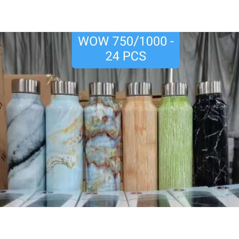 Dubblin WOW 1000ml  Marmer Stainless-Tahan Dingin / Ice Cup Marmer Dubblin