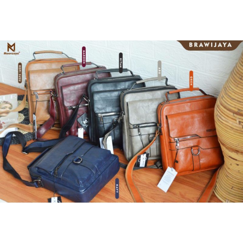 (ready) tas slempang pria kekinian sling bag pria brawijaya by monzaya