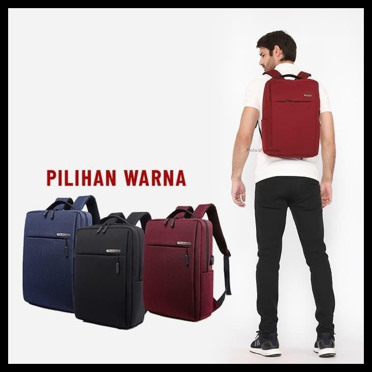 √ TAS BODYPACK POLO PRIA | TAS RANSEL KULIAH PORT USB