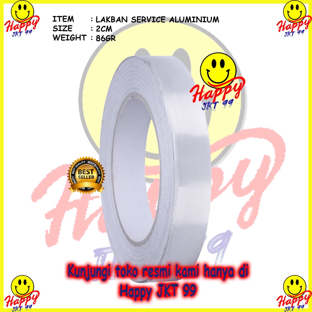 [ HAPPY JKT 99 ] LAKBAN ALUMINIUM ALUMUNIUM FOIL TAPE 2.0CM X 20M ANTI PANAS SERVICE