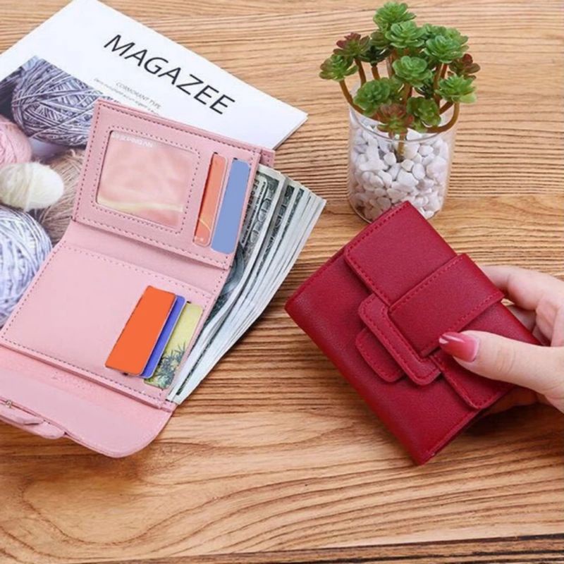 TERBARU!!! Dompet Lipat Wanita Import Premium Fashion Korea Terlaris Model Terbaru Kulit Warna Dove