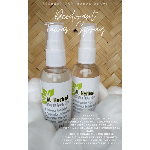 BISA COD NATURAL DEODORANT SPRAY 60ML NON ALKOHOL / TAWAS CAIR SPRAY 60ML