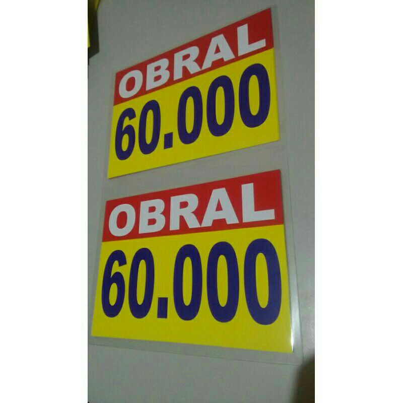 

Harga Obral Laminating /1Folio dapat 2 pcs / Hargaobral / Obralan / Bandrol Harga