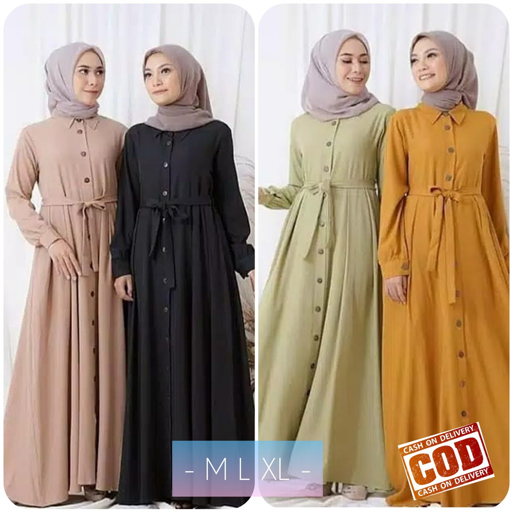 C.P - Gamis marina maxy Bahan Moscrepe Baju Muslim Busui