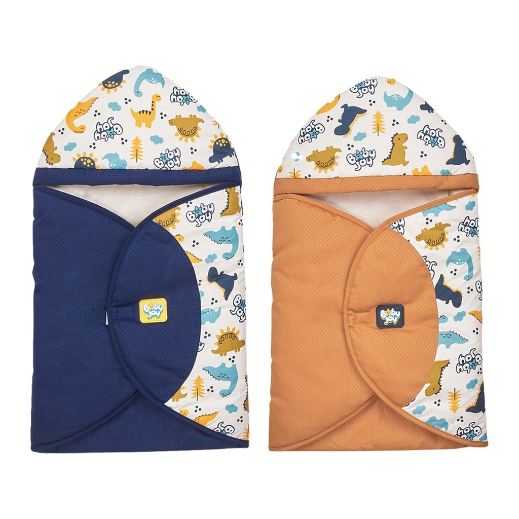 Baby Joy Baby Blanket Selimut Topi Bayi Little Dino Series - BJB 5019 Motif Dino Giftset Kado Kelahiran Bayi