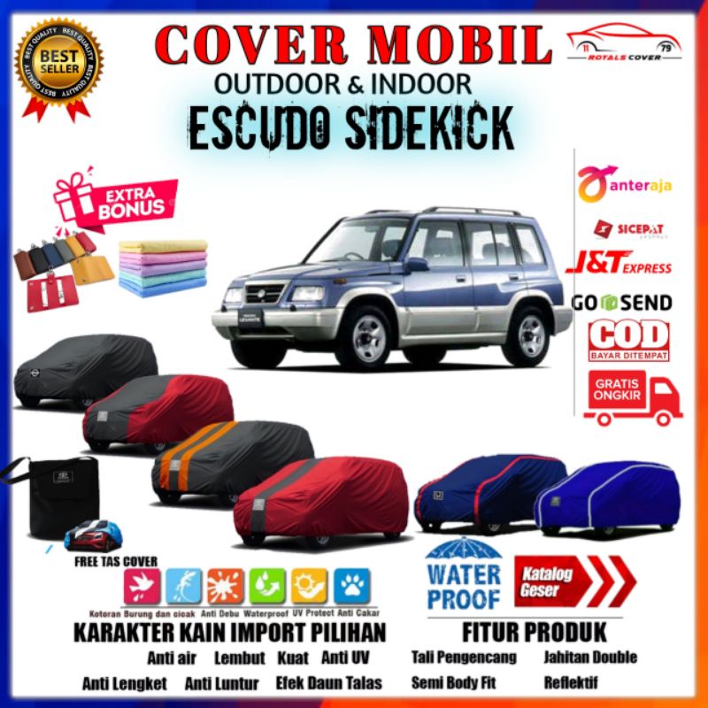 Cover Mobil Vitara Sidekick / Sarung Mobil Suzuki Escudo Lama / Penutup Selimut Mantel Pelindung