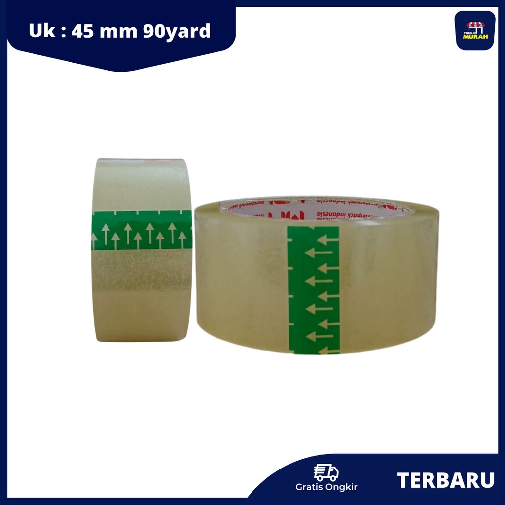 Lakban Packing Serbaguna Lakban Murah 2 inch 45 mm 90 Yard Lakban Bening Ekonomis MPI