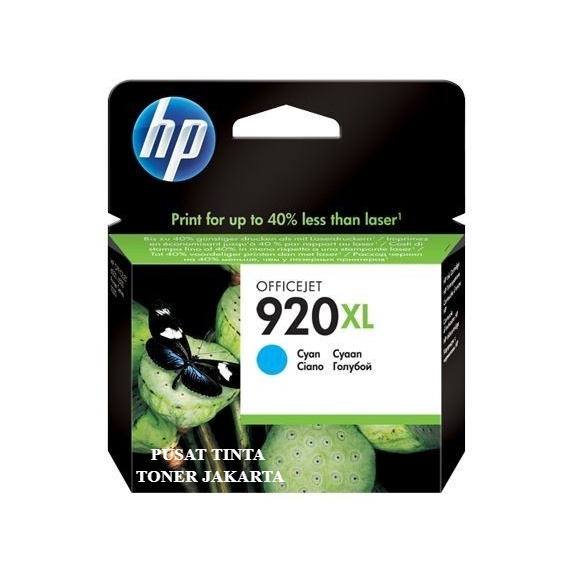 Tinta HP 920 XL Cyan = HP Officejet 6000, 6500, 6500A, 7000, 7500A