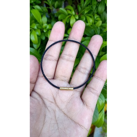 (free stoper 2mm) Gelang tali waterproof 2mm/ gelang kawat anti air