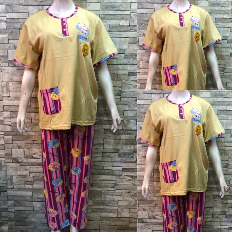 CP FOREVER MAMA SIZE | BAJU TIDUR | PIYAMA | COD-813 Beige