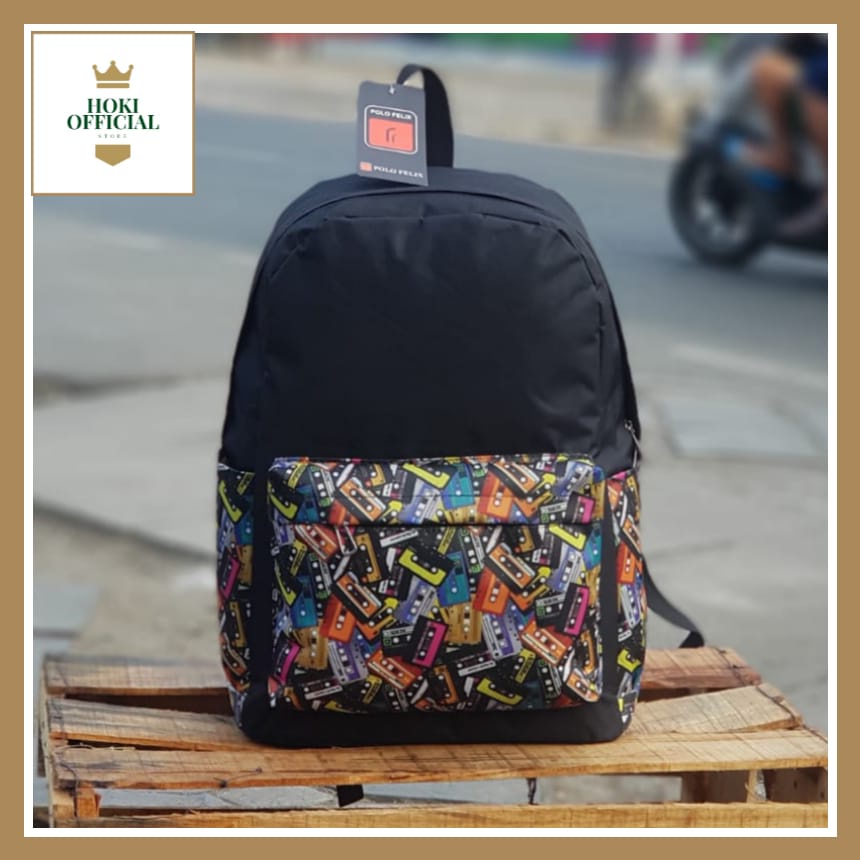 [COD] Tas Ransel Anak Motif Dino Ransel Wanita Muat Banyak Tas Hitam Kapasitas Besar Motif Kucing HokiOfficial