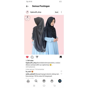 Preloved Khimar Ceruty baby doll | Preloved Khimar Shafira brand Hijab Outfit Shop