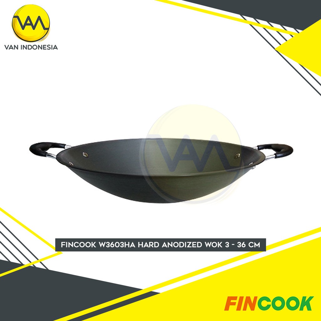 FINCOOK W3603HA Hard Anodized Wok 3 - 36 cm